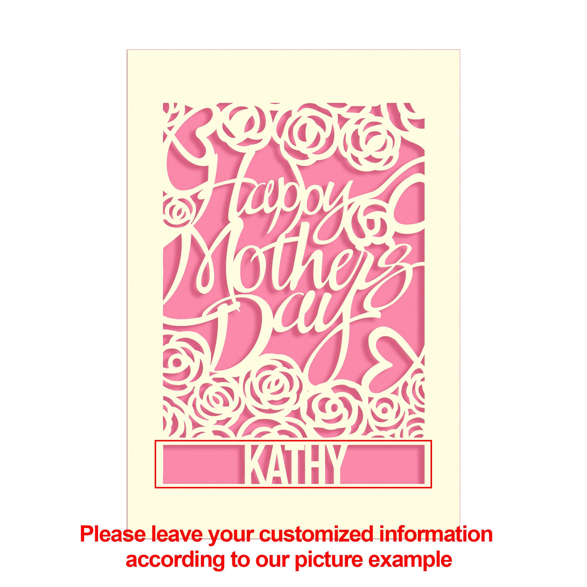 Personalized Mothers Day Gift Custom Name Happy Mothers Day Card Gifts ...
