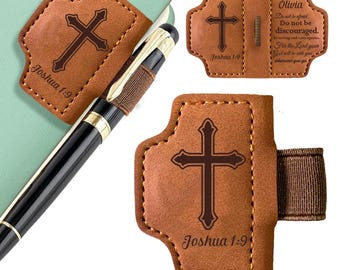 Marcapáginas magnéticos personalizados con portalápices, marcapáginas con versículos bíblicos personalizados, regalos cristianos para mujeres, hombres, iglesias y bautizos.