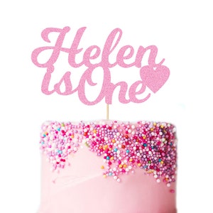 Personalized Happy 1st 2nd 3rd Birthday Cake Topper Custom Cake Decoration with Any Name Age Multicolour Glitter Cake Topper