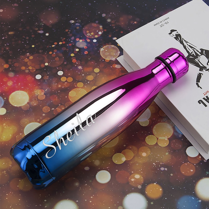 Personalized Engraved Insulated Water Bottle Stainless Steel Double ...