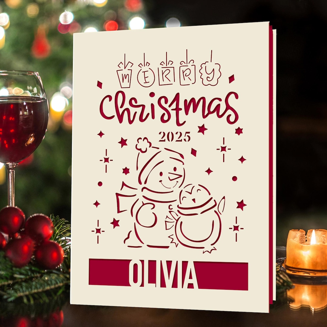 Personalized Christmas Cards 2025 Christmas Cards Gifts Laser Paper Cut