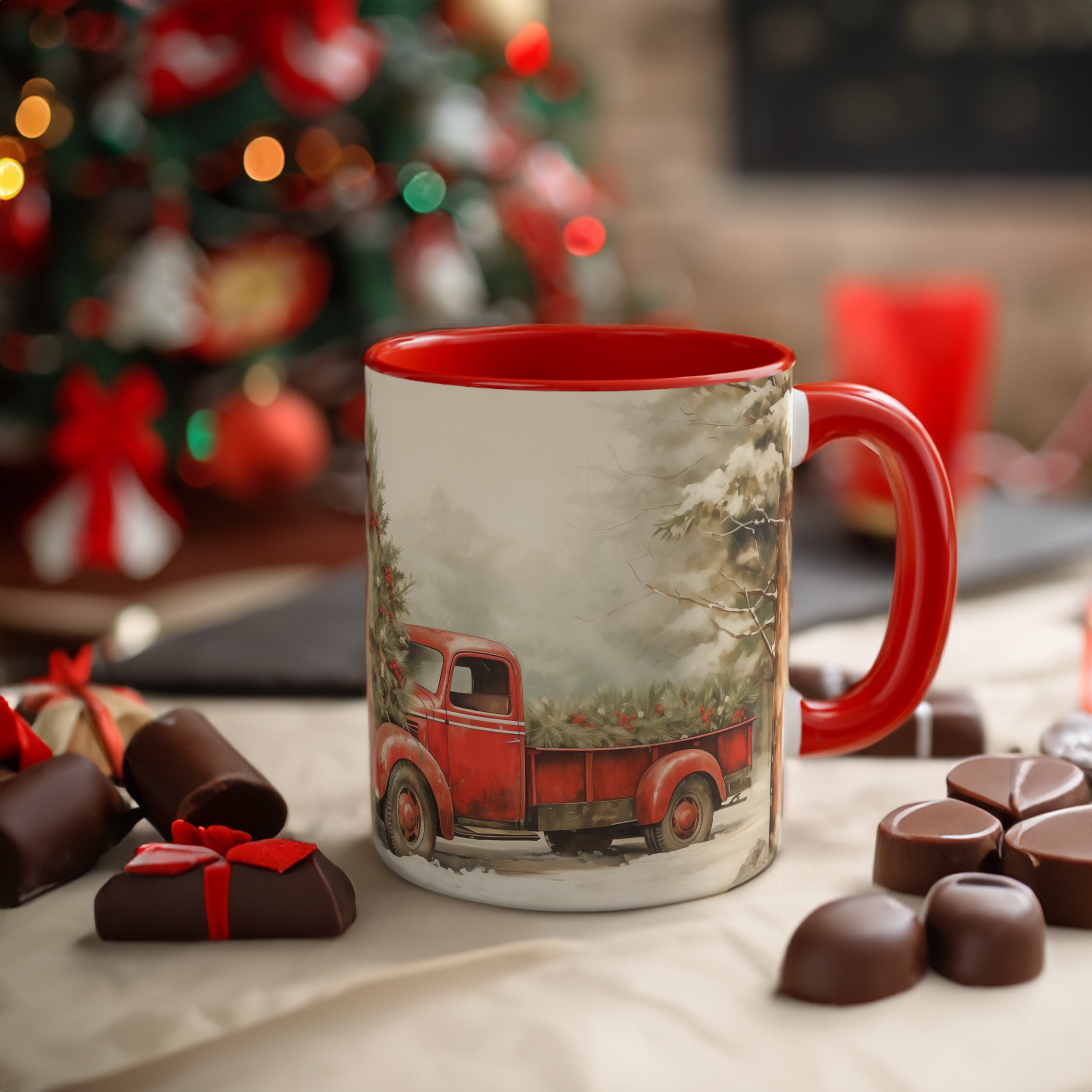 Christmas Coffee Mug With Lid And Straw Cute Christmas Tree - Temu