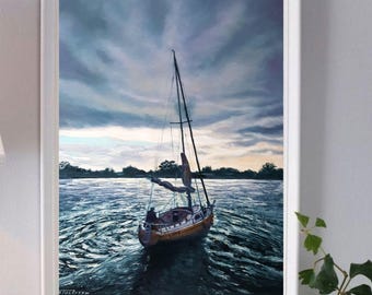 Peinture personnalisée à partir de la photo Oeuvre d'art originale à l'huile impressionniste Ar paysage empâtement