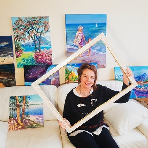 レモンの絵画 オリジナルアート レモン酒瓶 ウォールアート