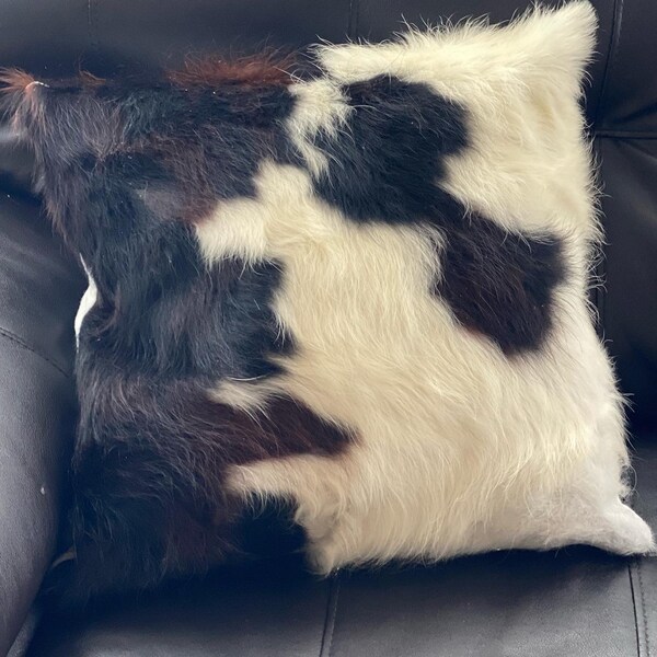 Cowhide Pillow Etsy
