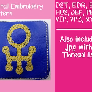 Uranus Symbol ITH Pattern Weight Digital Embroidery Design, In the Hoop Embroidery Projects, ITH Embroidery,