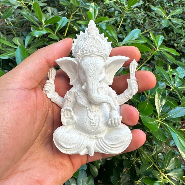 Ganesh Statue for Car, Hindu Statue for Car, Indian Statue, Ganesh Figurine, Pooja Ghar, Ganesh Murti, Mounting Strips Included!