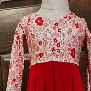 Valentine Dress, Girl, Spring, birthday, 2T, toddler, cute clothes, girl outfit, Floral dress, red dress, toddler clothing, Easter