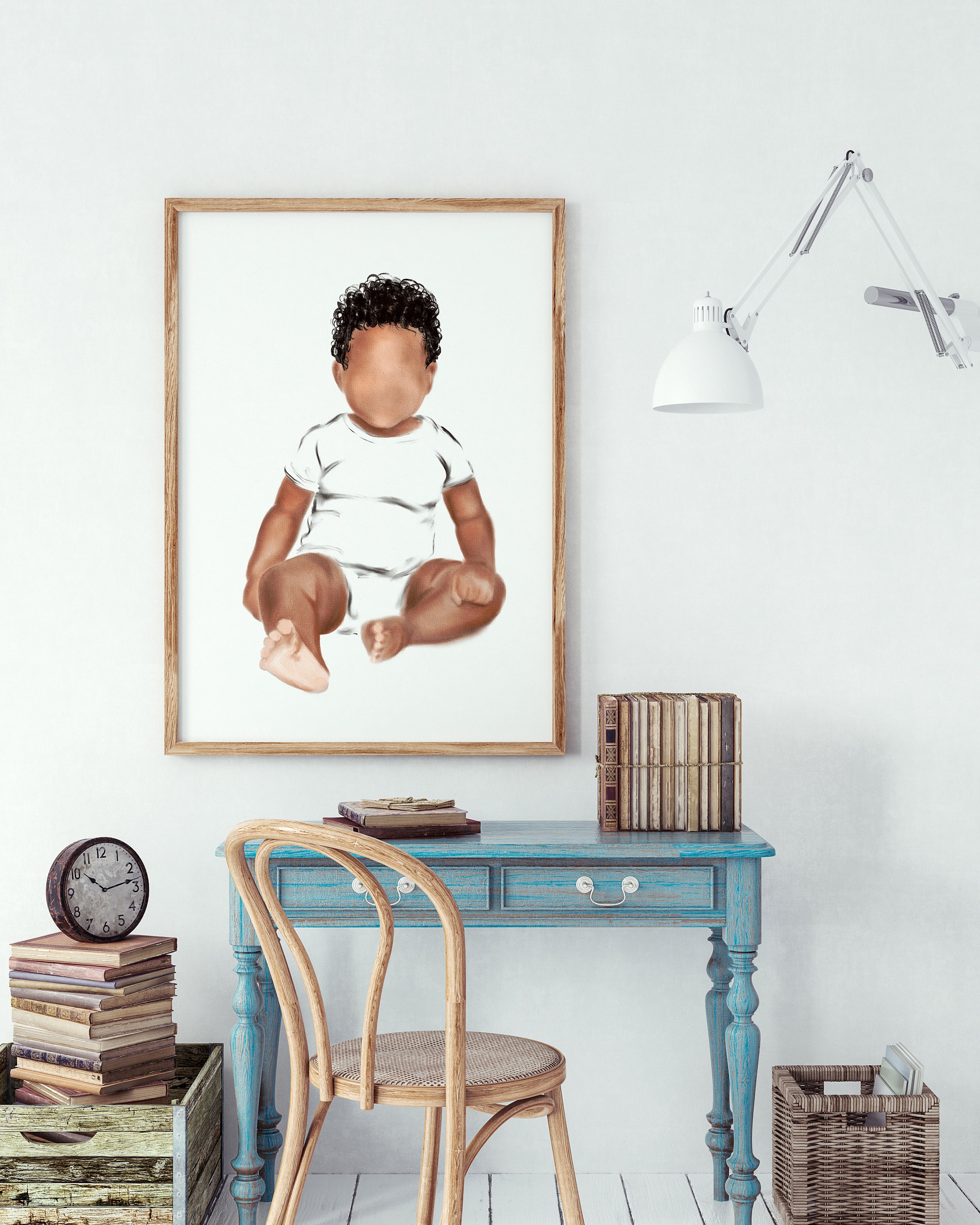 Black Little Boy Wall Art Boy Nursery Print African American Etsy