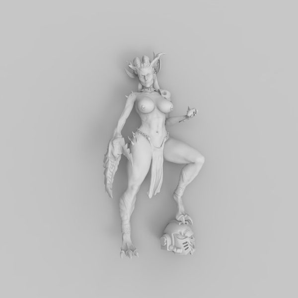 Demon Girl of Slaanesh Stl file 3d Printing, 3d Figure Stl, 3d Stl, Super hero Figure, Game, Cartoon Comic Action Figure, Gift