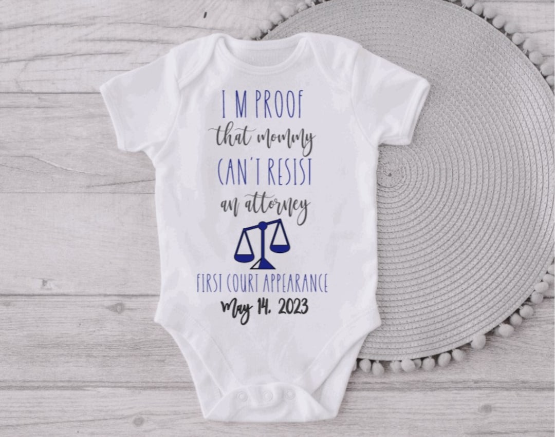 Attorney Baby Onesie®, Funny Lawyer Onesie®, Shower Gift, Cute