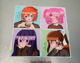 Doki Doki Literature Club DDLC Cutie Holographic Stickers