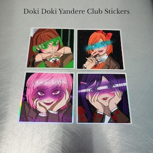 Doki Doki Literature Club DDLC Yandere Holographische Aufkleber