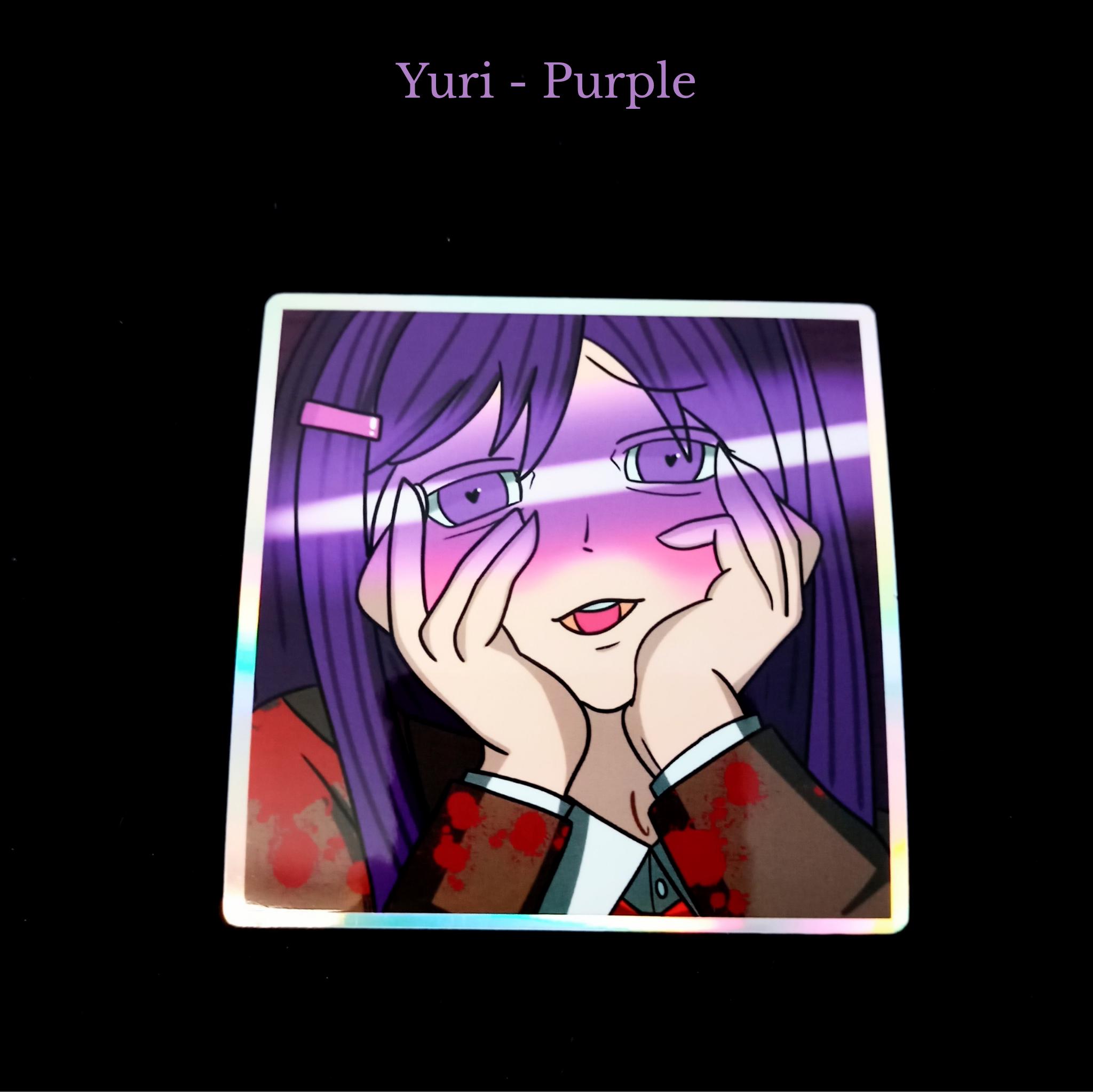 Doki Doki Literature Club DDLC Yandere Holographic Stickers - Etsy