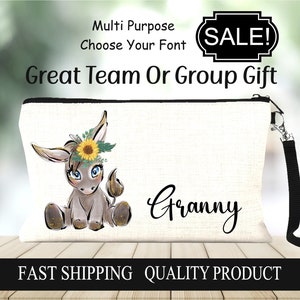 Custom Donkey All Purpose Bag, Donkey Toothbrush Bag, Donkey Cosmetic Bag, Donkey Move Stash Bag, Donkey Medicine Bag, Donkey Travel Bag