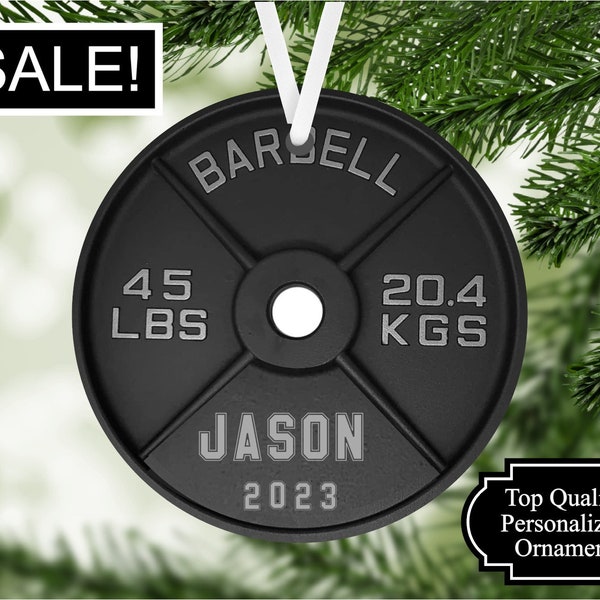 Barbell Ornament Etsy