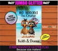 Magnetic Cruise Flag, Couple Cruise Flag, Cruise Door Sign, Cruise Banner, Cabin Door Decor, Choose Your Size, Glitter Or Standard, Cruising