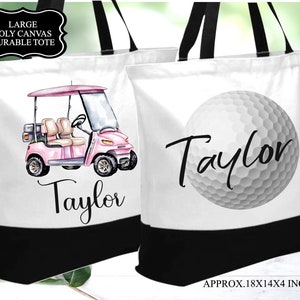 Custom Golf Tote Bag, Personalized Golf Bag, Golf Lover Gift, Golf Team Gift, Golf Travel Bag, Beach Bag, Overnight Bag, Sports Tote Bag
