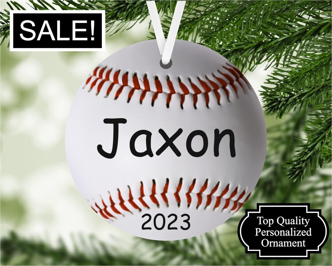Baseball Ornament, Custom Baseball Ornament, Baseball Lover Gift