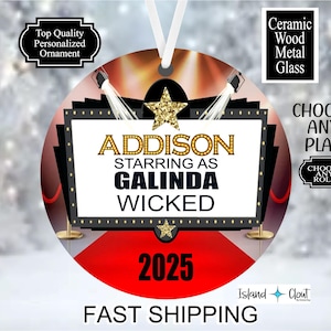 Custom Theater Ornament, Actress/Actor Ornament, Broadway Show Ornament, High School Play Ornament, Stage Ornament, Theater Gift