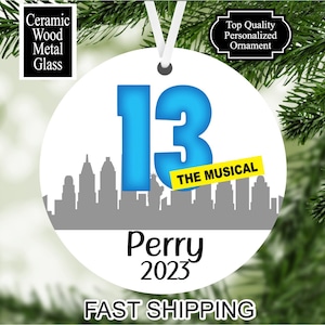 Custom Broadway Ornament, You Choose The Play,  Personalized Broadway Show Ornament, Broadway Musical Ornament, Theater Lover Ornament