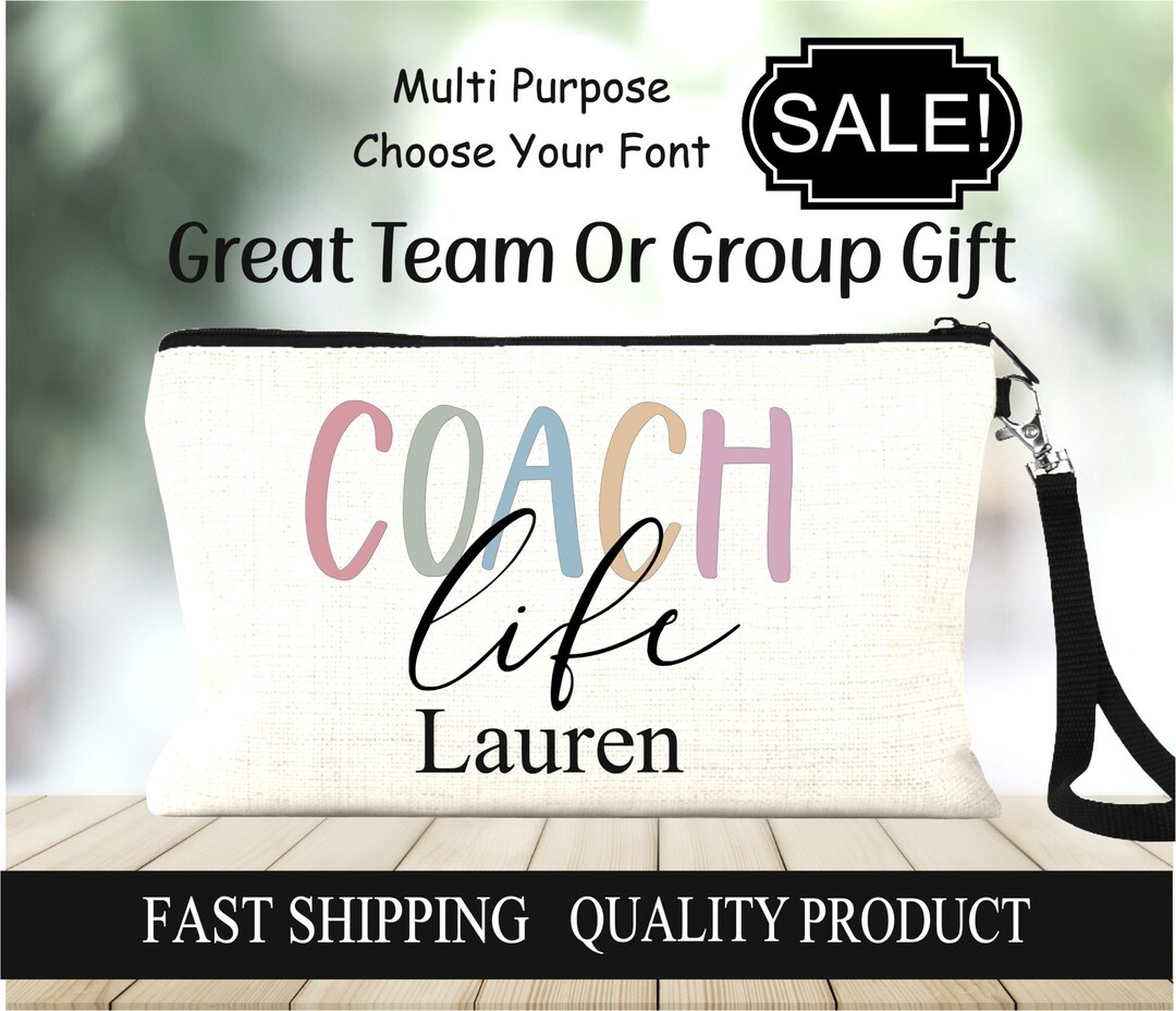 Custom Coach Life Bag, Personalized Coach Accessory Bag, Gift for Coach