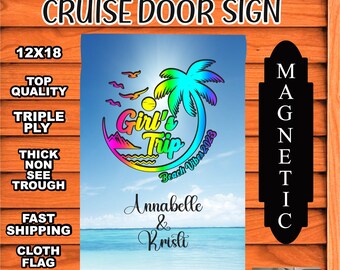 Girls Trip Cruise Sign, Magnetic Cloth Cruise Door Flag, Girls Cruise Trip Sign, Girls Trip Cruise Door Sign, Girls Cruise, Friends Cruise