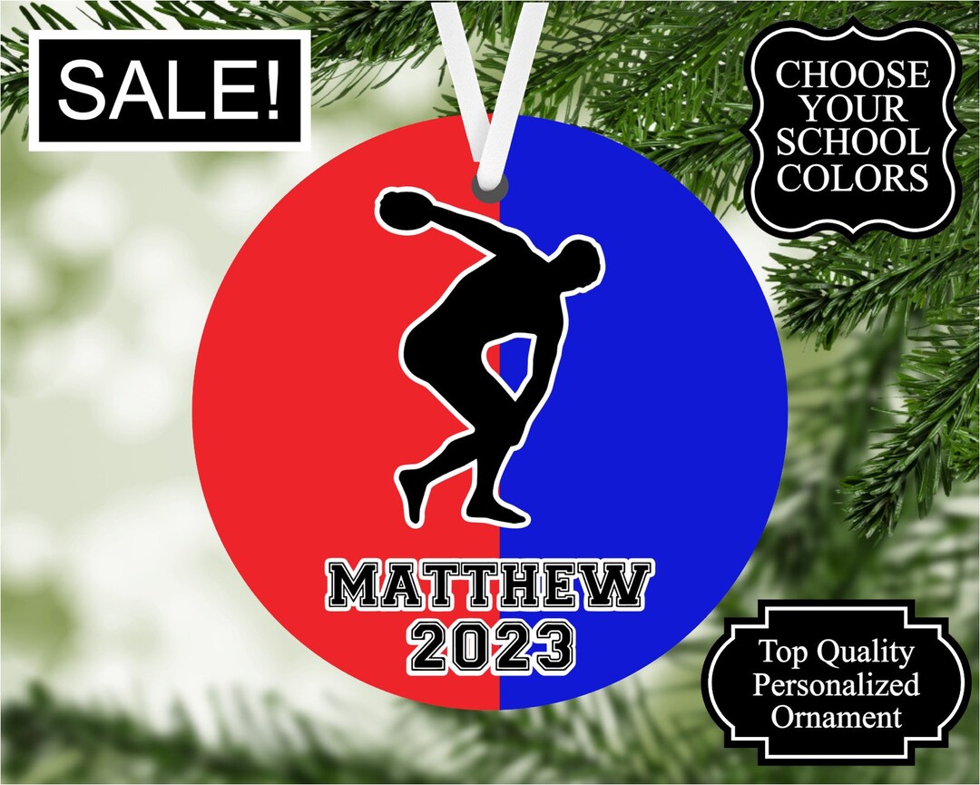 Discus Thrower Personalized Custom Christmas Ornament, Unique
