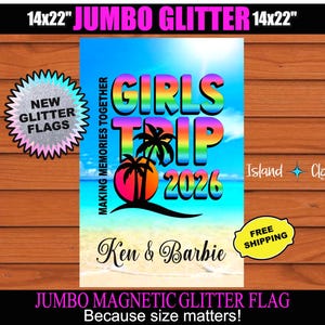 Magnetic Girls Trip Cruise Flag, Custom Cruise Banner, Cruise Door Decoration, Cabin Door, Cruise Sign, Friends Trip, Girls Vacation Cruise