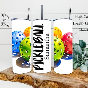 Pickleball Tumbler, Personalized Pickleball, Custom Tumbler, Pickleball Lover, Pickleball Gift, Pickleball Partner, Team Tumbler, Team Gift