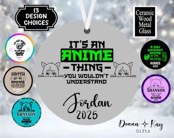 Adorno de anime, Adorno navideño de anime, Elige tu diseño, Amante del anime, Decoración de anime, Decoración de árbol de anime, Regalo de anime, Japonés