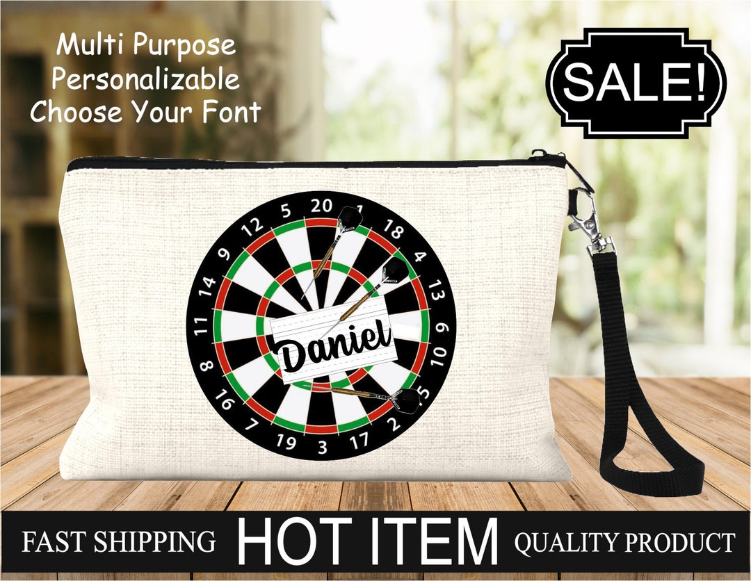Custom Dart Bag, Personalized Dart Bag, Dart Lover Gift, Canvas Dart Carry Case, Dart Snack Bag