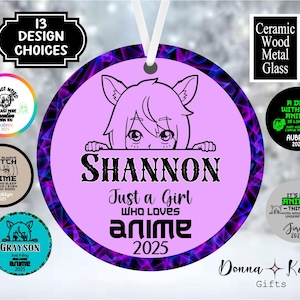 Anime Ornament, Anime Christmas Ornament, Anime Gift, Anime Lover, Loves Anime, Choose Your Anime Design, Anime Ornaments, Anime Thing