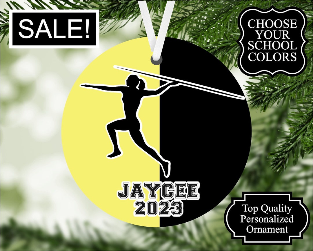 Female Javelin Thrower Personalized Custom Christmas Ornament, Unique