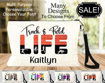 Track And Field Bag, Custom Track Gift, Track Life Bag, Grack Gift Bag, Track Cosmetic Bag, Track Pencil Pouch, Track Lover Gift