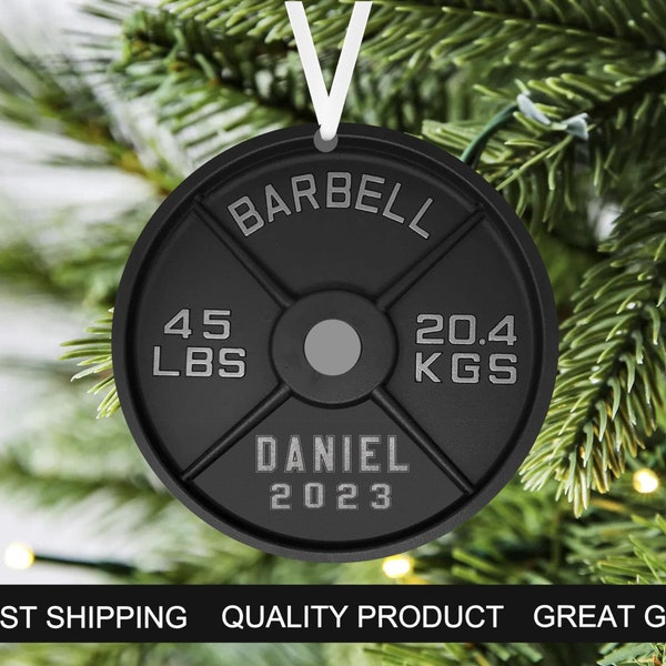 Barbell Ornament Etsy