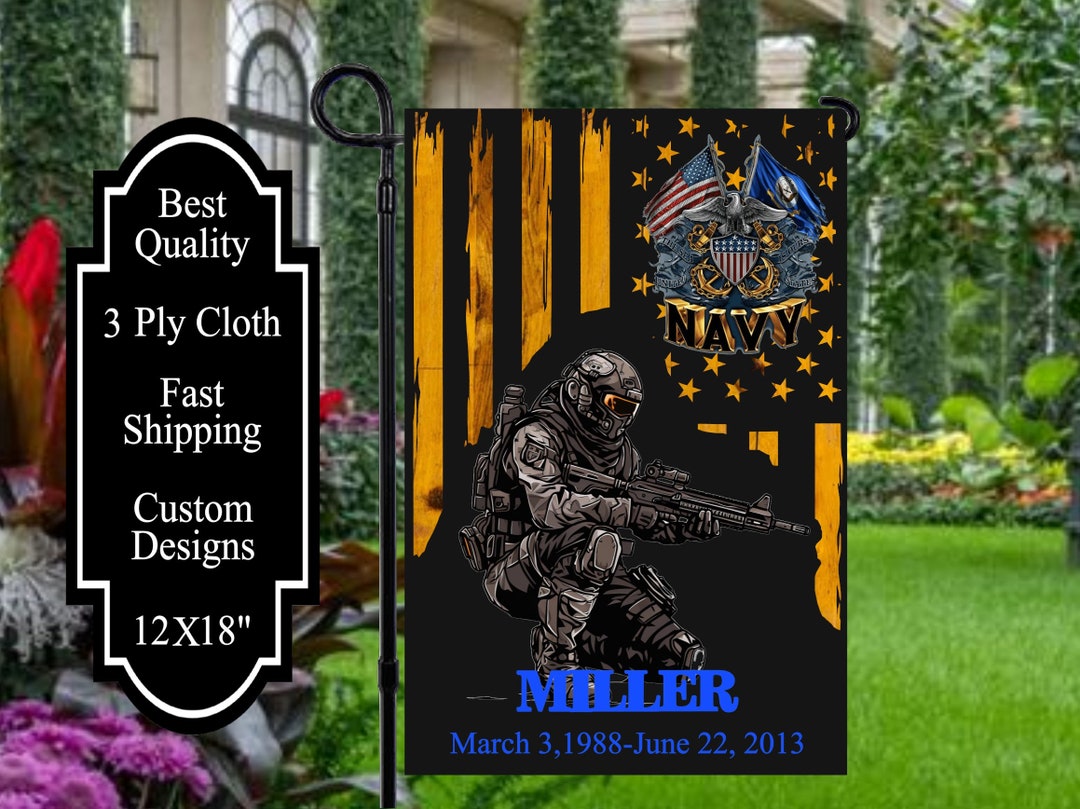 Navy Beat Army Garden Flag - 13x18 Inch Double Sided, Polyester, Officially Licensed US Navy, Yard Banner - View #11