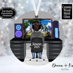 Gamer Ornament, Personalized Gamer Ornament, Gamer Keepsake, Gift For Gamer, Video Game Ornament, Christmas Gamer Gift, Online Gamer