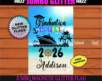 Graduation Cruise Banner, Custom Graduation Cruise Flag, Magnetic Graduation Cruise Sign, Graduation Cruise GIft, Cruise Door Sign,