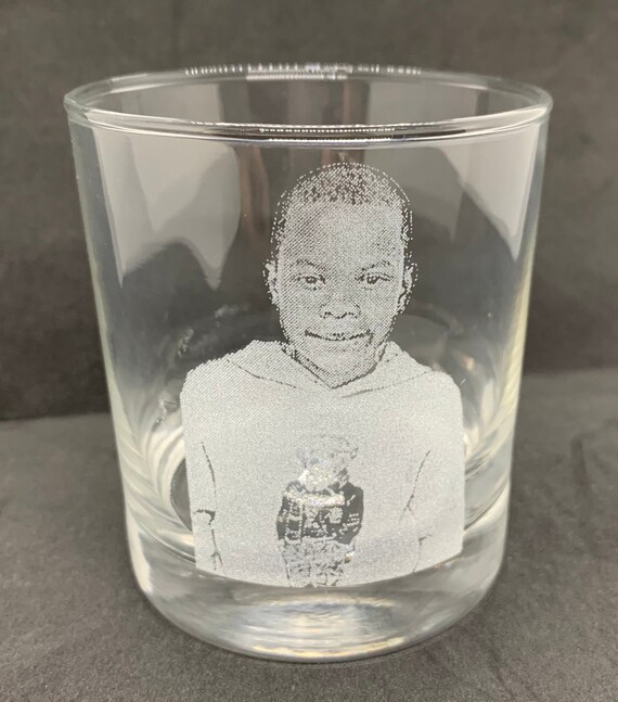 Laser Engraved Rocks Glass Personalized Picture Glass Etsy