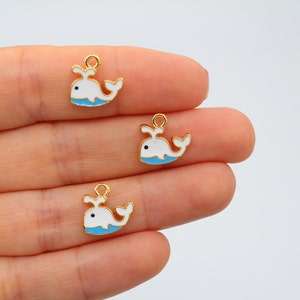 12X13MM 24K Shiny Gold Plated Fish Charm, Enameled Fish Charms , Pisces Charm, Fish Charms, Gold Plated Findings, Gold Plated Charm GLD277