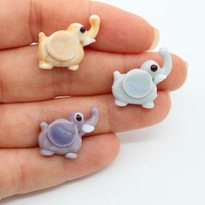 15x20MM Murano Elephant Glass Beads, Pretty Elephant Charms, Handmade Beads, Lampwork Beads, Handblown Glass Beads, DIY Bracelet, MRN062