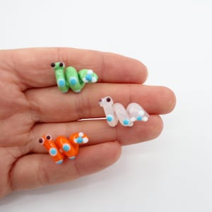 11x23MM Murano Snake Glass Beads, Snake Charms, Handmade Beads, Lampwork Beads, Handblown Glass Beads, DIY Bracelet, DIY Necklace, MRN088