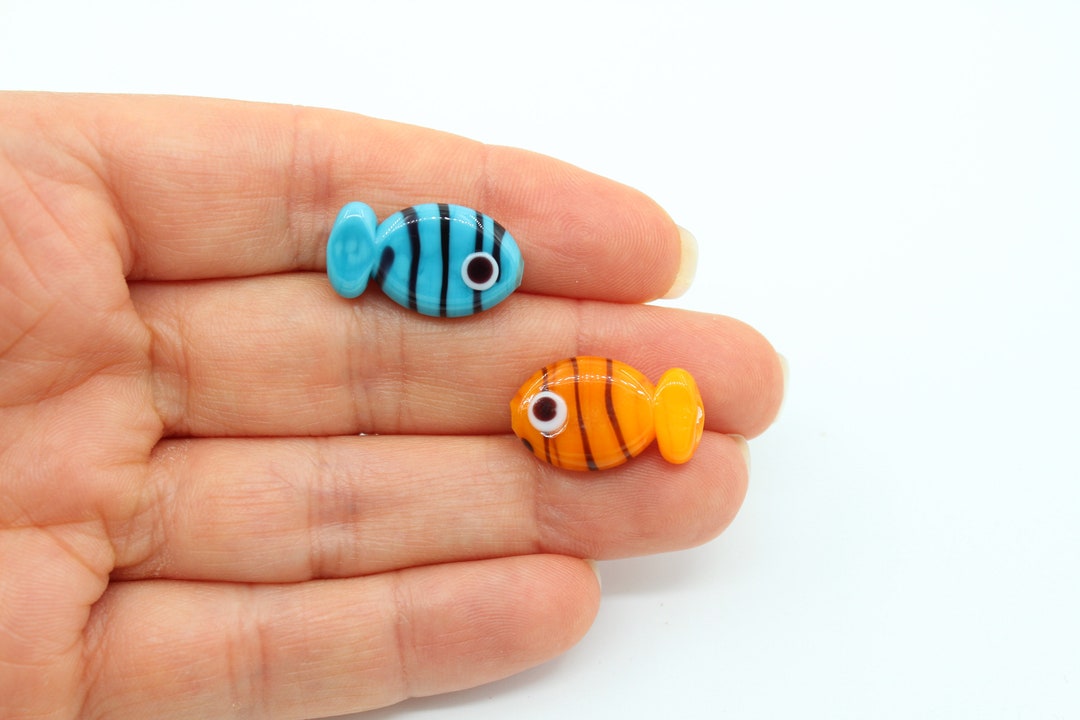 11x21mm Murano Fish Glass Beads Pisces Charms Handmade Etsy