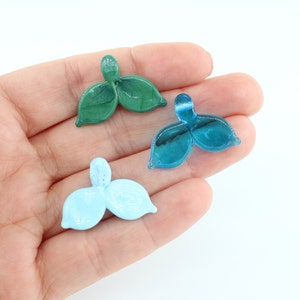 20x26MM Murano Fishtail Glass Beads, Handmade Fishtail Beads, Lampwork Beads, Handblown Glass Beads, DIY Bracelet, DIY Necklace, MRN042