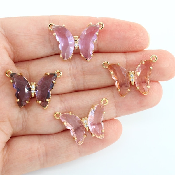 Butterfly Charm Crystal Etsy