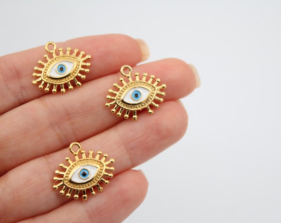 Buy 24k Gold Plated Navy Blue Evil Eye Necklace  Handmade/layering/minimalist/dainty/non-tarnish/y2k/gift Idea/nazar Online  in India - Etsy