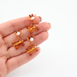 14x24MM Murano Giraffe Glass Beads, Handmade Giraffe, Lampwork Beads, Handblown Beads, DIY Bracelet, DIY Necklace, Murano Giraffe, MRN002