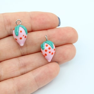10x20MM Murano Strawberry Glass Beads, Handmade Strawberry beads, Lampwork Beads, Handblown Beads, DIY Necklace, Strawberry Earings MRN094