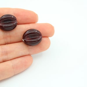 15x17MM  Murano Coffee Beans Glass Beads, Handmade Coffee bean beads, Lampwork Beads, Handblown Beads, DIY Necklace, MRN019